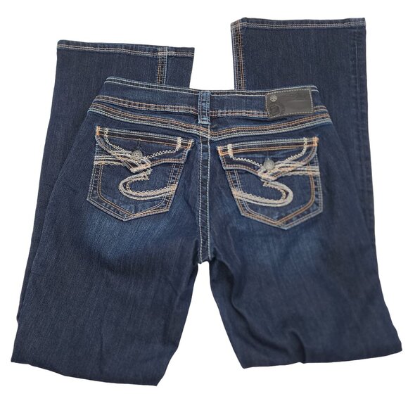 Silver Jeans Co. Suki Surplus Womens Jeans W28/L30 Dark Wash Mid-Rise Stretch De - Picture 2 of 6